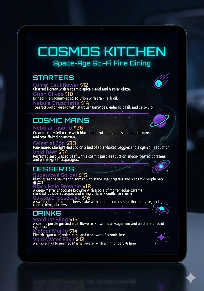 Cafe Menu Design